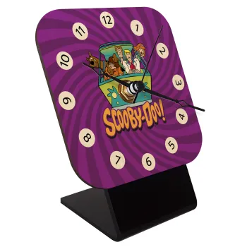 Scooby Doo car, Quartz Table clock in natural wood (10cm)