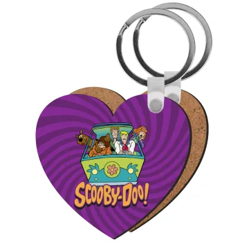 Scooby Doo car, Μπρελόκ Ξύλινο καρδιά MDF