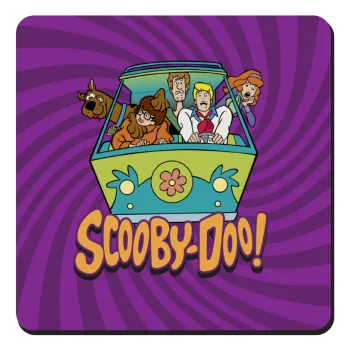 Scooby Doo car, Τετράγωνο μαγνητάκι ξύλινο 9x9cm