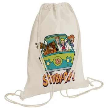 Scooby Doo car, Τσάντα πλάτης πουγκί GYMBAG natural (28x40cm)