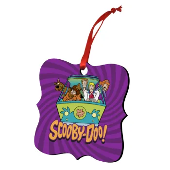 Scooby Doo car, Christmas ornament polygon wooden 7.5cm