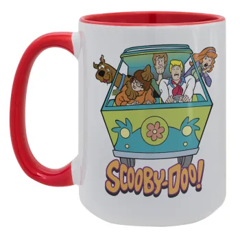 Scooby Doo car, Κούπα Mega 15oz, κεραμική Κόκκινη, 450ml
