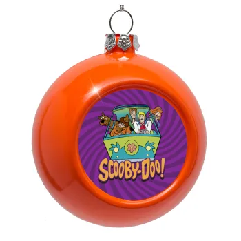 Scooby Doo car, Orange Christmas tree ornament bauble 8cm