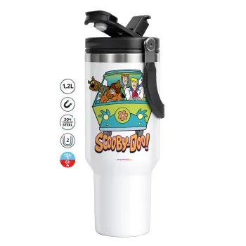 Scooby Doo car, Mega Tumbler με καπάκι, διπλού τοιχώματος (θερμό) 1,2L