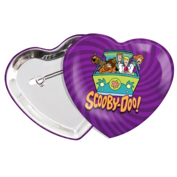 Scooby Doo car, Κονκάρδα παραμάνα καρδιά (57x52mm)