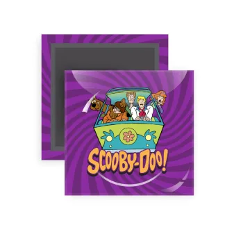 Scooby Doo car, Μαγνητάκι ψυγείου τετράγωνο διάστασης 5x5cm
