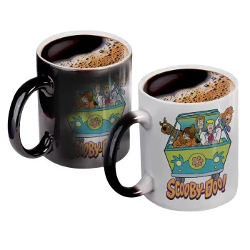 Scooby Doo car, Κούπα Μαγική, κεραμική, 330ml που αλλάζει χρώμα με το ζεστό ρόφημα