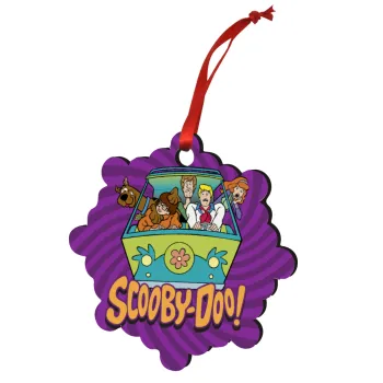 Scooby Doo car, Στολίδι Χριστουγεννιάτικο στολίδι snowflake ξύλινο 7.5cm