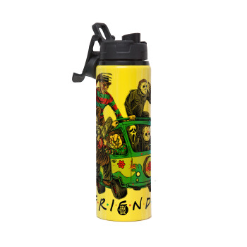 Halloween Friends Scooby Doo, Metallic water bottle with safety lid, 850ml aluminum