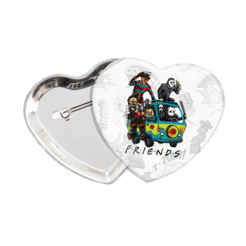 Halloween Friends Scooby Doo, Κονκάρδα παραμάνα καρδιά (57x52mm)