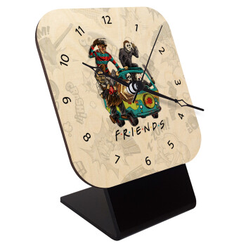 Halloween Friends Scooby Doo, Quartz Table clock in natural wood (10cm)