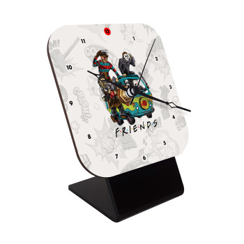 Halloween Friends Scooby Doo, Επιτραπέζιο ρολόι ξύλινο με δείκτες (10cm)