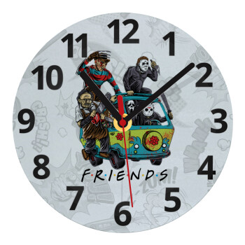 Halloween Friends Scooby Doo, Ρολόι τοίχου γυάλινο (20cm)