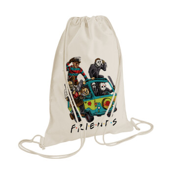 Halloween Friends Scooby Doo, Backpack bag GYMBAG natural (28x40cm)