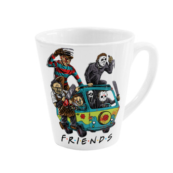 Halloween Friends Scooby Doo, Κούπα κωνική Latte Λευκή, κεραμική, 300ml