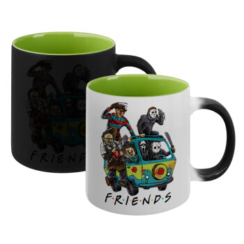 Halloween Friends Scooby Doo, Κούπα Μαγική εσωτερικό πράσινο, κεραμική 330ml που αλλάζει χρώμα με το ζεστό ρόφημα