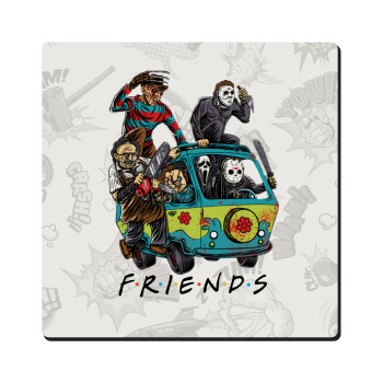 Halloween Friends Scooby Doo, Τετράγωνο μαγνητάκι ξύλινο 6x6cm