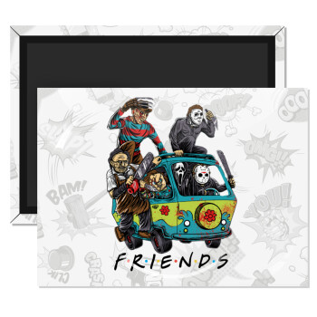 Halloween Friends Scooby Doo, Ορθογώνιο μαγνητάκι ψυγείου διάστασης 9x6cm