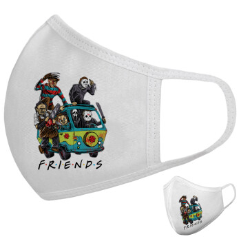 Halloween Friends Scooby Doo, Μάσκα υφασμάτινη υψηλής άνεσης παιδική (Δώρο πλαστική θήκη)