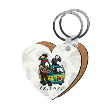 Halloween Friends Scooby Doo, Μπρελόκ Ξύλινο καρδιά MDF