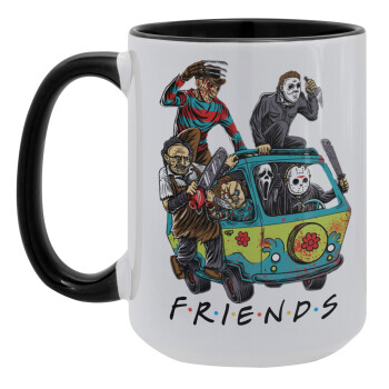 Halloween Friends Scooby Doo, Κούπα Mega 15oz, κεραμική Μαύρη, 450ml