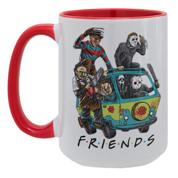 Halloween Friends Scooby Doo, Κούπα Mega 15oz, κεραμική Κόκκινη, 450ml