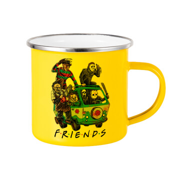 Halloween Friends Scooby Doo, Κούπα Μεταλλική εμαγιέ Κίτρινη 360ml