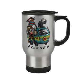 Halloween Friends Scooby Doo, Κούπα ταξιδιού ανοξείδωτη με καπάκι, διπλού τοιχώματος (θερμό) 450ml