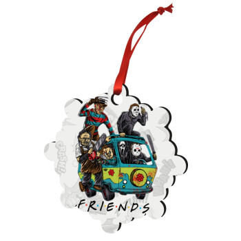 Halloween Friends Scooby Doo, Στολίδι Χριστουγεννιάτικο στολίδι snowflake ξύλινο 7.5cm