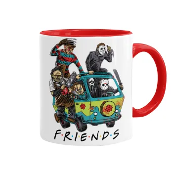 Halloween Friends Scooby Doo, Κούπα χρωματιστή κόκκινη, κεραμική, 330ml