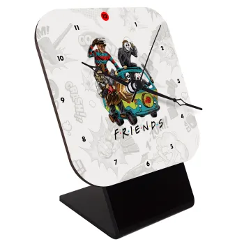 Halloween Friends Scooby Doo, Επιτραπέζιο ρολόι ξύλινο με δείκτες (10cm)