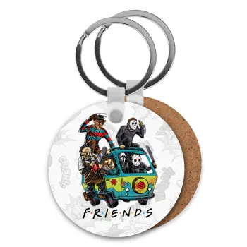 Halloween Friends Scooby Doo, Μπρελόκ Ξύλινο στρογγυλό MDF Φ5cm