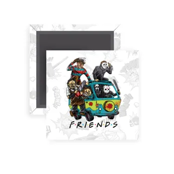 Halloween Friends Scooby Doo, Μαγνητάκι ψυγείου τετράγωνο διάστασης 5x5cm