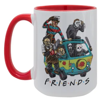 Halloween Friends Scooby Doo, Κούπα Mega 15oz, κεραμική Κόκκινη, 450ml