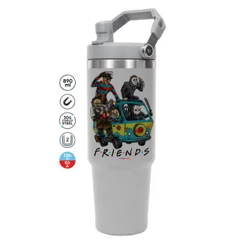 Halloween Friends Scooby Doo, GREY color, 890ml (30oz) stainless Steel Tumbler with Handle