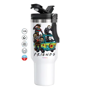Halloween Friends Scooby Doo, Mega Stainless steel Tumbler with lid, double wall 1,2L