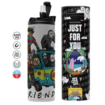 Halloween Friends Scooby Doo, Tumbler stainless steel GREY 600ml