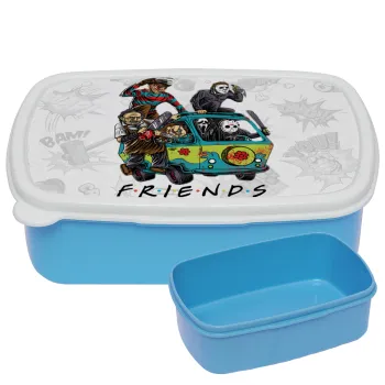 Halloween Friends Scooby Doo, ΜΠΛΕ παιδικό δοχείο φαγητού (lunchbox) πλαστικό (BPA-FREE) Lunch Βox M18 x Π13 x Υ6cm