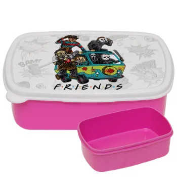 Halloween Friends Scooby Doo, ΡΟΖ παιδικό δοχείο φαγητού (lunchbox) πλαστικό (BPA-FREE) Lunch Βox M18 x Π13 x Υ6cm