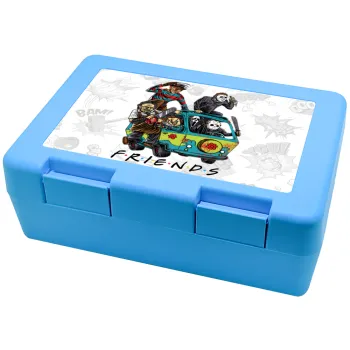 Halloween Friends Scooby Doo, Παιδικό δοχείο κολατσιού ΓΑΛΑΖΙΟ 185x128x65mm (BPA free πλαστικό)