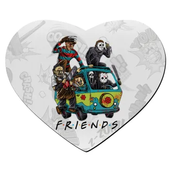 Halloween Friends Scooby Doo, Mousepad heart 23x20cm