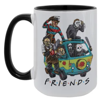 Halloween Friends Scooby Doo, Κούπα Mega 15oz, κεραμική Μαύρη, 450ml