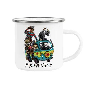 Halloween Friends Scooby Doo, Metallic enamel cup white 360ml