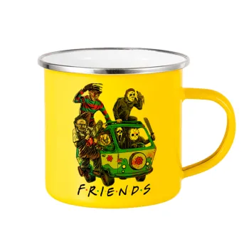 Halloween Friends Scooby Doo, Κούπα Μεταλλική εμαγιέ Κίτρινη 360ml