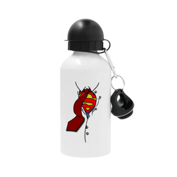 SuperDad, Metal water bottle, White, aluminum 500ml