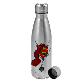 SuperDad, Metallic water bottle, stainless steel, 750ml