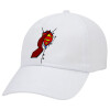 SuperDad, Καπέλο ενηλίκων Jockey Λευκό (snapback, 5-φύλλο, unisex)