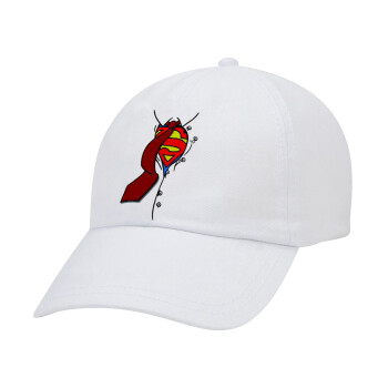 SuperDad, Καπέλο Ενηλίκων Baseball Λευκό 5-φύλλο (POLYESTER, ΕΝΗΛΙΚΩΝ, UNISEX, ONE SIZE)
