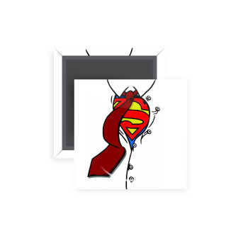 SuperDad, Μαγνητάκι ψυγείου τετράγωνο διάστασης 5x5cm