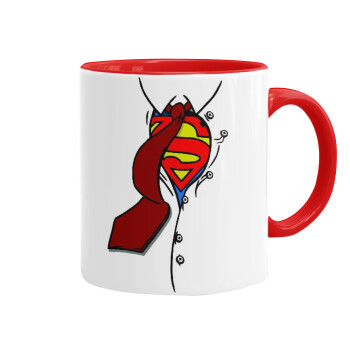 SuperDad, Mug colored red, ceramic, 330ml